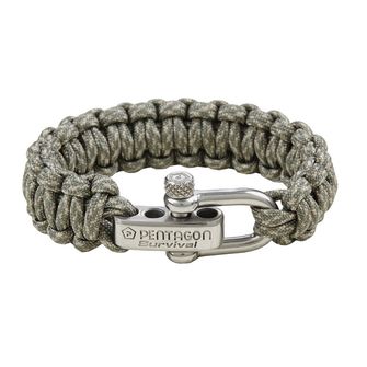 Pentagon Brățară Paracord Olive spots cu cataramă metalică