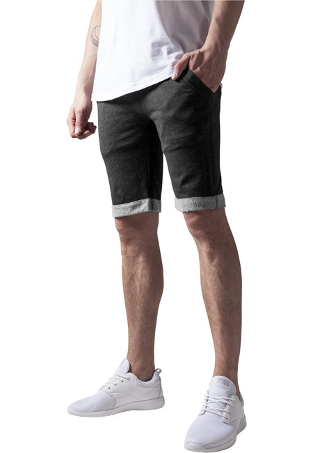 Urban Classics Pantaloni de trening scurți, gri cu negru